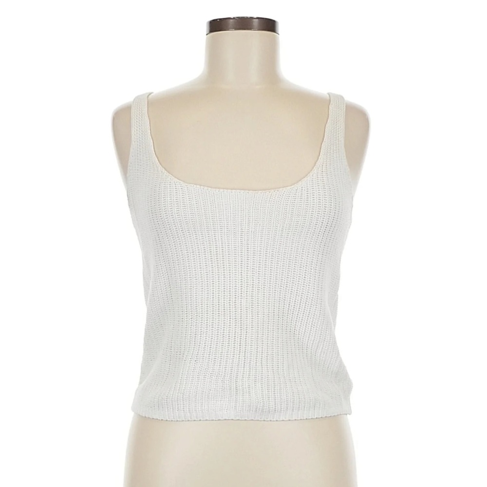 LAST DAY!!! Brandy Melville White Knit Ribbed Tank *Trendy Classic Staple Cute*